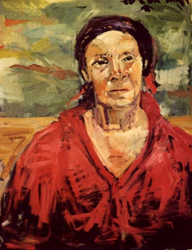 Fotograf: Eget foto
Værk  titel: Kvinde i Rødt 
Værk  type: Maleri 
Materiale: Olie på lærred 
Størrelse: 70x80 cm. 
Færdiggjort: 1993 