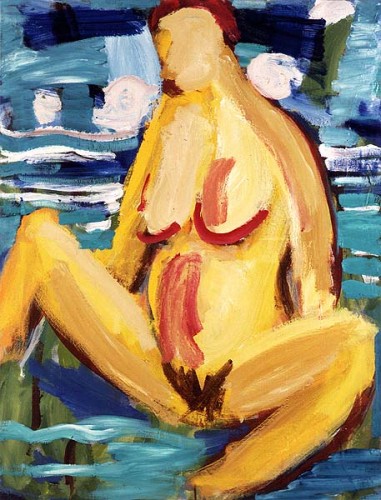 Fotograf: Jan Juul
Værk  titel: Woman bathing 
Værk  type: Maleri 
Materiale: Olie og acryl 
Størrelse: 122x91 cm 
Færdiggjort: 1994 