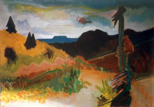 Fotograf: Eget foto
Værk  titel: Eastern Oregon/Wild West 
Værk  type: Maleri 
Materiale: Olie på lærred 
Størrelse: 90x130 cm 
Færdiggjort: 1996 