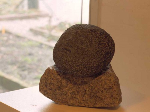 Fotograf: Ole Butzbach
Værk  titel: Hoved 
Værk  type: Skulptur 
Materiale: Granit 
Størrelse: 20 x 20 x 17 cm 
Færdiggjort: 2000 