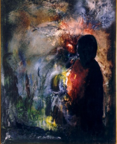 Værk  titel: Mor med barn 
Værk  type: Maleri 
Materiale: Oliefarve på hørlærred 
Størrelse: 100 x 80 cm. 