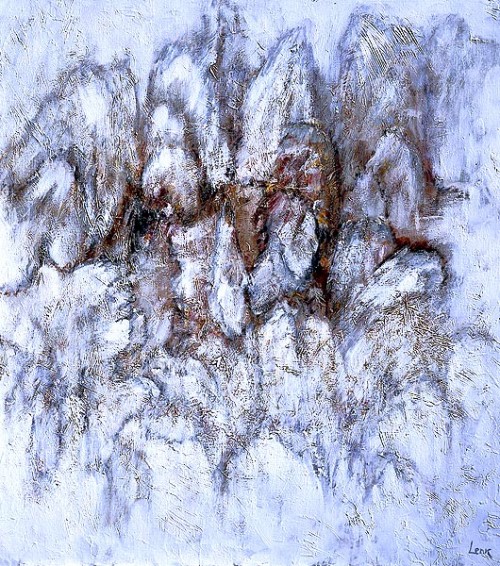 Fotograf: Eget foto
Værk  titel: Snowy Mountains 
Værk  type: Maleri 
Materiale: Acryl på lærred 
Størrelse: 140 x 130 cm 
Færdiggjort: 1997 
