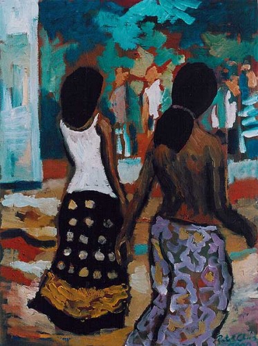 Fotograf: Eget foto
Værk  titel: Havana Chicas 
Værk  type: Maleri 
Materiale: Olie på lærred 
Størrelse: 80 x 60 cm 
Færdiggjort: 2000 
