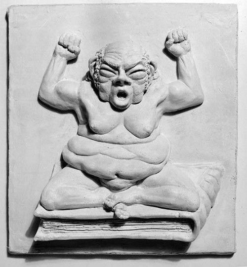 Fotograf: Kenneth Drabæk
Værk  titel: Vi elsker - derfor er vi 
Værk  type: Relief 
Materiale: Betonstuk 
Størrelse: 45 x 53 cm 
Færdiggjort: 2001 
Placering: Sct. Leonistræde 2   &Oslash;vrigt: Gipsmodel til salg 