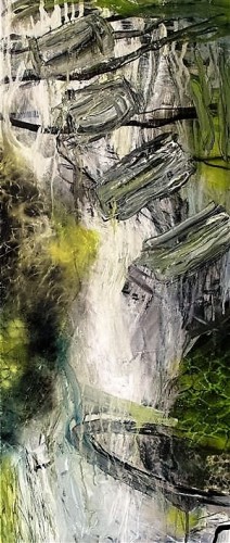 I find inspiration for my paintings in the nature. The key words for my work are energy, presence and movement.
120 x 50 cm