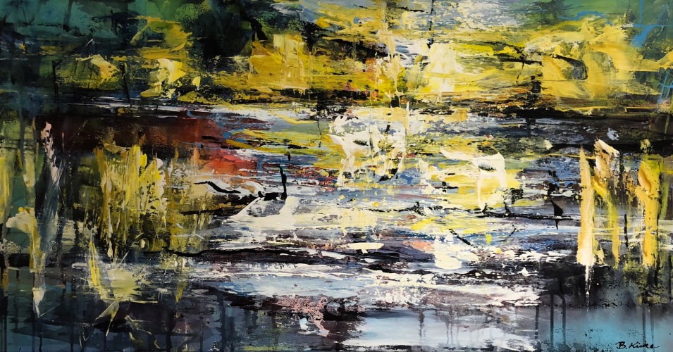 Abstract landscape 50 x 100 cm (sold)