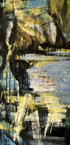 Abstract landscape 100 x 50 cm