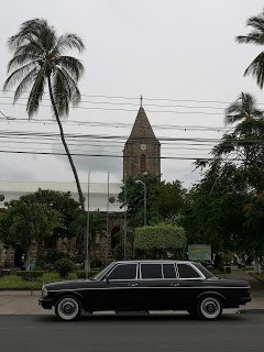 The Our Lady of Mount Carmel Cathedral. COSTA RICA LANG W123 LWB 300D