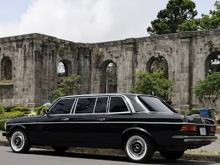 The ruins of the St. Bartholomew Temple in Cartago. COSTA RICA LIMOUSINE SERVICE 300D MERCEDES